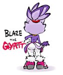 anthro big_butt boots bottomwear butt clothing coat female footwear fur hand_on_hip high_heeled_boots high_heels looking_away pants purple_body purple_fur shoes solo thick_thighs topwear jellotsok sega sonic_the_hedgehog_(series) blaze_the_cat domestic_cat felid feline felis mammal