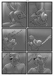 aariel_(wolfyalex96) anal anal_penetration anthro anthro_on_anthro anthro_penetrated anthro_penetrating anthro_penetrating_anthro axel_(wolfyalex96) bodily_fluids canid canine comic cum cum_on_chest cum_on_face cum_on_neck cumshot dialogue digital_media_(artwork) duo ejaculation erection genital_fluids genitals hand_on_butt hand_on_penis hi_res holding_butt humanoid_genitalia jewelry leaking_precum looking_pleasured male male/male male_penetrated male_penetrating male_penetrating_male mammal medibang_paint_(artwork) monochrome necklace nipples open_mouth orgasm orgasm_face penetration penile penile_penetration penis precum precum_in_ass sex spanish_text teeth text tongue translated wolfyalex96