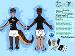 a-pose anthro bottomwear clothing male shirt shorts smile solo t-shirt tail tengotimber text topwear torn_clothing jurassic_park jurassic_world universal_studios rap_daniel dinosaur dromaeosaurid prehistoric_species reptile scalie theropod velociraptor english_text model_sheet