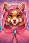 anthro brown_body brown_fur ear_piercing ear_ring female fur green_eyes looking_at_viewer open_mouth piercing ring_piercing smile solo teeth tongue whiskers goldendruid ailurid mammal red_panda 2021 digital_media_(artwork)