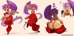 big_butt blue_eyes breasts butt cleavage clothed clothing electronics female food genitals hair heart_symbol microphone not_furry presenting presenting_hindquarters purple_hair pussy solo kanel shantae_(series) wayforward shantae genie humanoid mammal 2019 hi_res