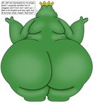 anthro big_butt butt huge_butt male solo text wart a25 wart_(mario) amphibian frog english_text hi_res