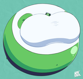 air_inflation belly belly_expansion big_belly big_breasts black_eyebrows blue_background blue_bottomwear blue_clothing blue_eyes blue_shorts body_inflation bottomwear breast_expansion breasts clothing expansion eyebrows eyelashes female green_body green_hair hair huge_belly huge_breasts hyper hyper_belly hyper_breasts hyper_inflation immobile inflation leaf leaf_arms leaf_hair navel not_furry plant plant_hair pseudo_hair puffed_cheeks round_body shirt shorts simple_background siphon_(anatomy) solo spherical_inflation three-quarter_view tight_clothing topwear white_clothing white_shirt white_topwear navsaka electronic_arts plants_vs._zombies popcap_games elisa_(reathe) elemental_creature elemental_humanoid flora_fauna humanoid peashooter_(pvz) plant_humanoid 2025 cel_shading colored digital_media_(artwork) hi_res shaded watermark