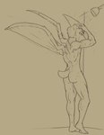 anthro athletic athletic_anthro athletic_male bathing biceps broken_wing bubble_butt butt hair head_crest inside male nude scales short_hair short_tail showering snout solo tail water wet wet_body wet_scales wings koopacoon goodbye_volcano_high naser_(gvh) dinosaur prehistoric_species pterodactylus pterosaur reptile scalie 2024 hi_res monochrome sketch