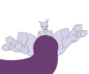 anthro belly big_tail blep crotch_shot feet foot_focus looking_at_viewer lying male on_back paws presenting solo tail thick_tail tongue tongue_out wide_hips conditional_dnp samagthrav2 nintendo pokemon generation_1_pokemon legendary_pokemon mewtwo pokemon_(species) absurd_res hi_res tagme