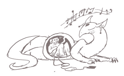 anthro duo female feral frustrated male music_player musical_note musical_symbol pregnant pregnant_female symbol umbilical_cord unbirthing uterus vaginal vore woodhouse3d mythology canid canine canis domestic_dog dragon mammal mythological_carbuncle mythological_creature mythological_scalie scalie hi_res