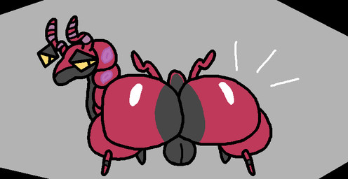 all_fours anus backsack balls big_balls big_butt butt feral genitals glistening glistening_anus glistening_butt half-closed_eyes huge_butt looking_back male male_feral multicolored_body narrowed_eyes presenting presenting_hindquarters puffy_anus red_body simple_background solo tail thick_thighs twerking x_anus yellow_eyes nxyitn nintendo pokemon generation_5_pokemon pokemon_(species) scolipede 2025 aliasing animated digital_media_(artwork) loop seamless_loop