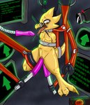 anthro bdsm bondage bound captured dialogue dildo dildo_insertion featureless_chest female forced genitals helpless immobilization machine machine_bondage machine_sex nude pussy robotic_arm screen sex_toy sex_toy_insertion solo struggling tail terminal_display text thick_tail thick_thighs wide_hips ruum deltarune undertale_(series) alphys monster absurd_res english_text hi_res