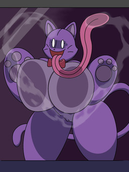 against_surface anthro big_breasts bodily_fluids bow_tie breasts breasts_on_glass eyelashes female genitals hand_on_glass handpaw heart_symbol huge_breasts licking_window long_tongue looking_at_viewer multicolored_body on_glass open_mouth open_smile paws plushie purple_body purple_tail red_bow_tie saliva smile solo tail thick_thighs tongue tongue_out two_tone_body vulva whiskers white_eyes wide_hips window table-rip lovedoll_toy_factory catti_(gremlingrounded) animate_inanimate domestic_cat felid feline felis mammal 2025 3:4 colored digital_drawing_(artwork) digital_media_(artwork) hi_res