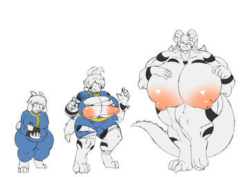 anthro barefoot basic_sequence big_breasts body_size_growth breast_expansion breasts clothing crossgender expansion feet female horn huge_breasts hyper hyper_breasts linear_sequence mtf_crossgender muscular muscular_female nipples on_one_leg overweight overweight_female simple_background size_transformation skinsuit solo species_transformation standing surprised tail tail_expansion three_frame_sequence tight_clothing transformation transformation_sequence weight_gain white_background white_body robertge fallout microsoft undertale undertale_(series) asriel_dreemurr_(god_form) boss_monster_(undertale) bovid caprine deathclaw mammal scalie 2019 digital_media_(artwork) sequence