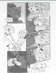 anthro anthro_on_anthro bat comic demon_hunter dialogue duo english_text erection eulipotyphlan fel foreskin genitals greyscale hedgehog hi_res humanoid_genitalia humanoid_penis kissing male male/male mammal monochrome penis retracted_foreskin sex text