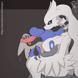 age_difference anal anthro anthro_on_anthro anus assertive_female balls between_breasts big_balls big_breasts big_penis blue_eyes bodily_fluids bouncing_balls breasts butt cheek_tuft claws curling_toes dripping duo erection eyes_closed facial_tuft feet female female_rimming female_rimming_male genital_fluids genitals handjob handjob_while_rimming huge_balls huge_penis hyper hyper_balls hyper_genitalia larger_anthro larger_female licking long_penis looking_at_anus looking_pleasured male nipples nude older_female oral pawpads paws penile penis pillow precum precum_drip precum_squirt reach_around rimming rimming_male sex shota simple_background size_difference small_but_hung smaller_anthro smaller_male thick_penis thick_thighs tongue tongue_out tuft vein veiny_penis young young_anthro young_male younger_male dengon nintendo pokemon generation_4_pokemon generation_5_pokemon legendary_pokemon pokemon_(species) reshiram riolu 1:1 2d_animation animated frame_by_frame loop