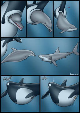 after_vore ambiguous_feral ambiguous_gender ambiguous_prey belly big_belly black_body female female_feral female_pred feral feral_pred feral_prey genitals gills grey_body group heart_symbol mammary_slits pregnant pregnant_female pregnant_feral rebirth unbirthing underwater vaginal vore vulva water white_body dolorcin aquatic cetacean dolphin fish mammal oceanic_dolphin orca shark toothed_whale 2026 comic dated hi_res