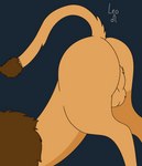 balls butt fartsniffer69 felid feline feral genitals hi_res leo_(zodiac) lion male mammal pantherine presenting presenting_hindquarters solo western_zodiac