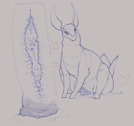 animal_genitalia animal_vulva anthro anthro_on_feral bestiality bodily_fluids canine_genitalia canine_vulva dominant dominant_female dominant_feral duo eyelashes female feral feral_dominating_anthro genital_fluids genitals internal internal_vaginal looking_at_viewer male male/female musk pubes questionable_consent restrained sitting submissive submissive_anthro submissive_male unbirthing vaginal vaginal_canal vaginal_fluids vaginal_fluids_on_ground vore vulva x-ray_view syn-6 nintendo pokemon mox_(manahallowhound) canid canine fox generation_5_pokemon mammal pokemon_(species) scolipede absurd_res hi_res sketch