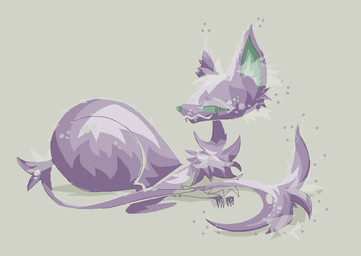 ambiguous_gender fangs feral fur green_nose grey_background purple_body purple_fur purple_tail simple_background smile solo tail teeth naircat domestic_cat felid feline felis mammal 2017 digital_media_(artwork) microsoft_paint_(artwork)