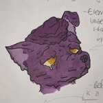 anthro pupils purple_body purple_nose slime solo text yellow_eyes yellow_pupils yellow_sclera pookashifts goo_creature 2024 graphite_(artwork) icon marker_(artwork) pen_(artwork) traditional_media_(artwork)