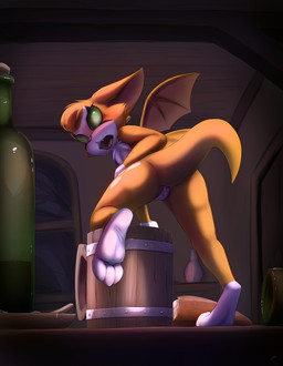 3_toes anthro anus blush bodily_fluids butt caught_in_the_act countershade_feet countershading embarrassed feet female foot_focus fur genital_fluids genitals green_eyes looking_at_viewer membrane_(anatomy) membranous_wings nude open_mouth paws soles solo soulless_eyes spreading toes vaginal_fluids vulva wings slowderpyguy dust:_an_elysian_tail microsoft xbox_game_studios fidget_(elysian_tail) bat mammal nimbat hi_res