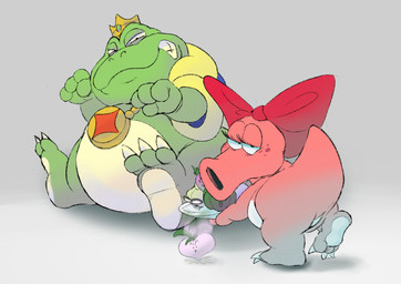 accessory anthro bow_ribbon carrot claws clenched_teeth cloak cloak_only clothed clothing crown crown_only food fruit hair_accessory hair_bow hair_ribbon headgear headgear_only jewelry male mostly_nude necklace necklace_only nude partially_clothed plant radish ribbons sitting solo squash_(fruit) teeth vegetable bastardpalace mario_bros nintendo wart_(mario) amphibian birdo frog hi_res
