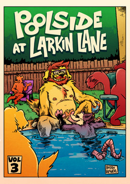 alcohol backyard beer beverage fur group male male/male nipples oral orange_body orange_fur pool text yellow_body yellow_fur bayou_beaver kon_shearo american_opossum bird_dog canid canine canis domestic_cat domestic_dog felid feline felis golden_retriever hunting_dog mammal marsupial mustelid otter retriever virginia_opossum absurd_res cover cover_art cover_page english_text hi_res huge_filesize