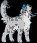 ambiguous_gender black_ear_tips blue_eyes blue_inner_ear blue_inner_ear_fluff blue_outline blue_pupils digitigrade dipstick_ears ear_markings eyebrows feral frown fur grey_body grey_fur half-closed_eyes head_tuft inner_ear_fluff multicolored_ears narrowed_eyes outline paws pink_nose pupils raised_tail sad simple_background snout solo standing striped_body striped_fur stripes tail transparent_background tuft whisker_spots whiskers x_pupils yellow_sclera jaspering rainy_(jaspering) domestic_cat felid feline felis mammal 2018 alpha_channel digital_drawing_(artwork) digital_media_(artwork) flat_colors full-length_portrait portrait watermark