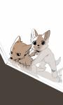 ambiguous_gender anthro claws daww duo looking_at_viewer tuft young young_anthro akiya-kamikawa canid canine fox mammal 2018 absurd_res hi_res