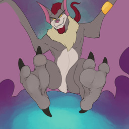 2_toes anthro arched_soles back_toe belly biped black_toe_claws butt butt_from_the_front cheek_tuft claws clenched_teeth crotch_tuft evil_grin facial_hair facial_tuft feet flying foot_fetish foot_focus front_view fur goatee grey_body grey_fur grin grinning_at_viewer hair humanoid_feet humanoid_heel looking_at_viewer male membrane_(anatomy) membranous_wings multicolored_body multicolored_fur muscular muscular_anthro muscular_male neck_tuft night nude open_mouth open_smile pecs pink_inner_ear pink_nose plantigrade pose presenting pupils red_facial_hair red_goatee red_hair rib_lines ribs smile smiling_at_viewer smirk smirking_at_viewer soles solo spread_wings standing tan_belly tan_body tan_fur teasing teasing_viewer teasing_with_feet teeth toe_claws toes toothy_grin tuft two_tone_body two_tone_fur white_pupils wide_hips winged_arms wings wristband wristband_only yellow_eyes yellow_sclera skaldaxe_(artist) silverwing_(series) goth_(character) bat mammal 1:1 2024 absurd_res colored digital_drawing_(artwork) digital_media_(artwork) hi_res pinup