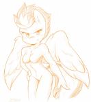 2014 absurd_res ambris anthro anthrofied breasts equine female friendship_is_magic hair hi_res horse mammal monochrome my_little_pony nude pegasus plain_background pony pussy solo spitfire_(mlp) standing white_background wings wonderbolts_(mlp)
Rating: Explicit
Score: 8
User: 2DUK
Date: March 05, 2014