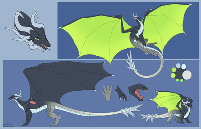 6_horns ambiguous_gender belly claws feet feral gradient_background green_eyes green_wings grey_belly grey_body grey_feet grey_wings horn huge_wings long_tail membrane_(anatomy) membranous_wings multi_horn quadruped scales simple_background solo tail teeth tongue weapon_tail white_horn white_sclera wings tereflam european_mythology mythology veyona dragon mythological_creature mythological_scalie scalie western_dragon 14:9 2025 absurd_res hi_res model_sheet female_(lore)