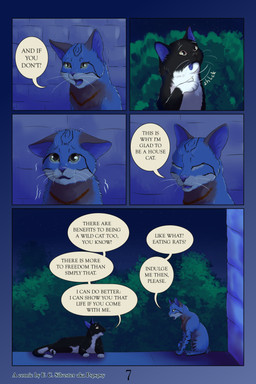 dialogue duo eyes_closed female feral green_eyes lying lying_on_ground magic magic_user male markings moon motion_lines motion_outline night on_ground on_roof on_side outside plant rooftop scared sigh silly_face sitting speech_bubble star striped_markings stripes tabby_fur text tongue tongue_out whiskers pspspsy aleister_(pspspsy) felicia_(pspspsy) african_wildcat domestic_cat felid feline felis mammal tuxedo_cat wildcat 2:3 absurd_res comic english_text hi_res