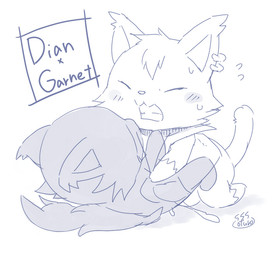 anthro chibi duo female genitals male male/female penis sex young young_anthro ofuro jewelpet sanrio sega sega_fave dian_(jewelpet) garnet_(jewelpet) domestic_cat felid feline felis maine_coon mammal persian_cat sketch