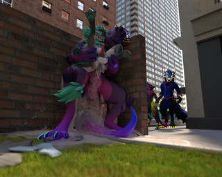 4_ears abdominal_bulge accessory bag ball_size_difference balls big_balls big_penis biped bodily_fluids bottomwear brick_wall building butt caught_in_the_act city claws clenched_teeth clothed clothes_on_ground clothing cum cum_covered cum_drip cum_everywhere cum_in_vagina cum_inflation cum_inside cum_on_balls cum_on_butt cum_on_clothing cum_on_grass cum_on_ground cum_on_penis cum_on_tail cum_on_wall cum_pooling cum_splatter cum_while_penetrated cumshot curling_tail curling_toes digitigrade discarded_clothing dripping duo_focus ejaculation enhibitionism erection excessive_cum excessive_genital_fluids eyes_closed eyewear feather_necklace feet flared_penis fluffy fur furgonomics furrowed_brow genital_fluids genitals glasses glowing glowing_markings grass group hair hand_on_leg hand_on_thigh hands-free hiding hiding_behind_object holding_another hoodie horn inflation intersex intersex/male intersex_penetrated jewelry knot knotted_penis leaning leaning_against_wall leaning_backward leg_grab male male_penetrating male_penetrating_intersex male_penetrating_maleherm maleherm maleherm/male maleherm_penetrated markings messy multi_ear narrowed_eyes neck_tuft necklace nose_to_nose nubbed_penis nude open_mouth outside outside_sex pants pawpads paws penetration penile penile_penetration penis plant public public_nudity public_sex reverse_stand_and_carry_position sex size_difference skyscraper stand_and_carry_position standing standing_sex suspicious tail tail_accessory tail_bag tail_tuft tail_wrapped tail_wrapped_around tail_wrapped_around_body teeth thigh_grab toe_claws toes topwear tuft vaginal vaginal_penetration walk-in wall_(structure) beanthusiast nardoiri_(modeler) agzil_mellah asher_sterling gambit_farsight purple_(vos) nardoragon wickerbeast 3d_(artwork) 5:4 blender_(artwork) digital_media_(artwork) hi_res maleherm_(lore)