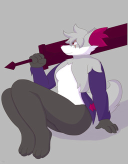anthro breasts facial_scar female greatsword happy melee_weapon purple_body purple_eyes scar sitting small_breasts solo sword sword_on_shoulder tail weapon weapon_on_shoulder jordangtxle nintendo pokemon rosemary_flowers delphox generation_6_pokemon pokemon_(species) shiny_pokemon 2023 absurd_res hi_res mother_(lore) parent_(lore)