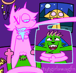 anthro armpit_hair being_watched body_hair chandelier chest_fur critter duo exaggerated_mastectomy_scar genitals long_arms looking_at_another male mastectomy_scar moon one_eye_closed penis pubes scar sex sharp_teeth smile star stretchy_limbs teeth vulva window wink kittytgirlswagfn aimkid_(copyright) don't_touch_my_pizza_(meme) nyanwolf soft_fuzzy_man_(lemon_demon) cat_(aimkid) kevin_(nyanwolf) soft_fuzzy_man_(aimkid) canid canine canis domestic_cat felid feline felis mammal wolf hi_res