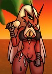 anthro beak bikini breasts claws clothing dessert dripping exposing_pussy feather_hair feathers female food genitals ice_cream ice_cream_cone melting_ice_cream navel open_mouth palm_tree plant presenting pseudo_hair pussy sea solo sunset swimwear tree two-piece_swimsuit undressing water brokenrekordbro nintendo pokemon pokemon_snap_xxx avian bird blaziken chicken galliform gallus_(genus) generation_3_pokemon phasianid pokemon_(species) absurd_res hi_res