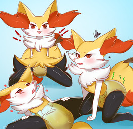 anthro bodily_fluids clothed clothing diaper diaper_only feces female genital_fluids heart_symbol peed pooped pooping scatplay smelly soiled soiled_diaper soiling solo topless unclean_diaper urine used_diaper using_diaper wearing_diaper wet_diaper dairycow nintendo pokemon braixen generation_6_pokemon pokemon_(species) absurd_res hi_res