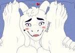 close-up feet foot_fetish foot_focus implied_incest male male/male paws thehiddenperv undertale undertale_(series) asgore_dremurr asriel_dremurr bovid caprine goat mammal absurd_res hi_res incest_(lore)