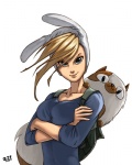2013 adventure_time animal_ears backpack bag bangs big_breasts blonde_hair blue_eyes breasts cake_the_cat cat clothing crossed_arms feline female feral fionna_the_human freckles hair hood human irving-zero long_hair looking_at_viewer mammal plain_background rabbit_ears slit_pupils smirk
Rating: Safe
Score: 15
User: Patchi
Date: July 23, 2013