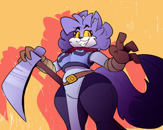 4_fingers anthro arm_wraps armor belt black_eyebrows blue_ears blue_hair breastplate breasts clothed clothed_anthro clothed_female clothing eyebrows eyelashes female female_anthro fingers front_view hair holding_object holding_weapon red_eyes smile solo tail thick_thighs weapon wraps yellow_sclera cloudidoodles roxanne_oxley canid canine fox mammal 2022 absurd_res digital_drawing_(artwork) digital_media_(artwork) hi_res portrait three-quarter_portrait