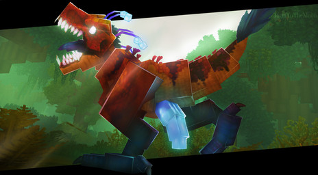 claws feral fern forest genitals glowing glowing_eyes glowing_genitalia jungle looking_at_viewer looking_back male male_feral mane open_mouth penis plant red_body red_scales scales sky solo standing striped_body stripes teeth teeth_showing tongue tongue_out tree vines 16cmtothemoon hytale cave_rex_(hytale) dinosaur prehistoric_species reptile saurischian scalie theropod tyrannosaurid tyrannosauroid tyrannosaurus tyrannosaurus_rex 3d_(artwork) digital_media_(artwork) hi_res watermark