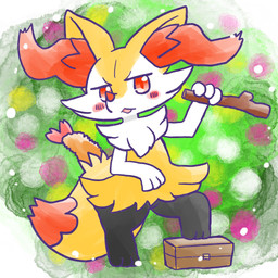 ambiguous_anthro ambiguous_gender anthro biped blush blush_stickers chibi digitigrade dipstick_tail featureless_crotch food front_view holding_object holding_stick looking_at_viewer markings object_in_tail open_:3 open_mouth shrimp_(food) simple_background snout solo standing stick tail tail_markings annyui0611 nintendo pokemon braixen canid generation_6_pokemon mammal pokemon_(species) 1:1 2024 digital_drawing_(artwork) digital_media_(artwork) full-length_portrait hi_res japanese_description portrait translated_description