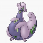 animal_genitalia bodily_fluids clitoris cloaca female feral genital_fluids genitals green_pussy horizontal_cloaca overweight overweight_female overweight_feral pussy simple_background slime solo tail vaginal_fluids white_background x03 nintendo pokemon generation_6_pokemon goodra pokemon_(species) 1:1