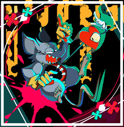 blood bodily_fluids clothing gesture gloves hand_gesture handwear male pointing smile solo teeth hoiiqq mad_rat_dead nippon_ichi_software heart_(mad_rat_dead) mad_rat_(mad_rat_dead) mammal murid murine rat rodent hi_res
