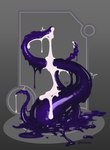 bodily_fluids cum cum_drip dripping excessive_cum excessive_genital_fluids genital_fluids glistening melting not_furry purple_body simple_background slime tentacles translucent zero_pictured krovou goo_creature absurd_res hi_res