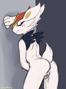anthro aroused aroused_face blush bodily_fluids butt clitoral clitoral_fingering clitoral_masturbation female fingering fingering_self fur genital_fluids genitals grey_background hand_between_legs leaning_against_wall long_ears masturbation pussy raised_tail rear_view simple_background solo stare sweat tail text vaginal vaginal_fingering vaginal_fluids white_body white_fur sealer4258 nintendo pokemon cinderace generation_8_pokemon pokemon_(species) 2021 3:4 colored_sketch hi_res signature sketch