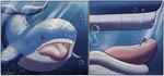 2019 ambiguous_gender border bubble digital_media_(artwork) duo feral feral_pred generation_3_pokemon generation_4_pokemon heart_symbol hi_res hugging_tongue imminent_vore in_mouth macro micro_on_tongue nintendo on_tongue pokemon pokemon_(species) riolu suddendraft tongue tongue_out underwater vore wailord water white_border