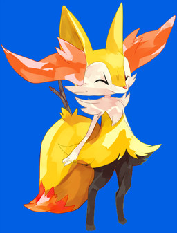ambiguous_anthro ambiguous_gender anthro biped claws digitigrade dipstick_tail eyes_closed finger_claws flat_chested front_view markings mouth_closed object_in_tail simple_background snout solo standing stick stick_in_tail tail tail_markings three-quarter_view tattanbu nintendo pokemon braixen canid generation_6_pokemon mammal pokemon_(species) 2015 digital_drawing_(artwork) digital_media_(artwork) full-length_portrait portrait