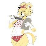 4_fingers anthro arms_bent bangs black_mouth black_nose blonde_hair breasts brush clothed clothed_anthro clothed_female clothing crop_top curly_hair dipstick_ears ear_markings eyebrow_through_hair eyebrows eyes_closed female female_anthro fingers fluffy fluffy_tail fully_clothed fully_clothed_anthro fully_clothed_female fur grey_towel hair holding_brush holding_object medium_breasts medium_hair midriff multicolored_body multicolored_ears multicolored_fur multicolored_tail panties pigtails polka_dot_crop_top polka_dot_panties pose red_clothing red_hairband red_panties red_underwear shirt simple_background singing solo standing tail thin_eyebrows topwear towel towel_on_shoulder translucent translucent_hair two_tone_body two_tone_fur underwear wet wet_body wet_hair wet_tail white_background white_body white_clothing white_crop_top white_ear_tips white_fur white_tail white_topwear yellow_body yellow_fur yellow_tail wolflly10 wolfa_(wolflly10) canid canine mammal 1:1 2024 absurd_res colored digital_drawing_(artwork) digital_media_(artwork) english_description hi_res portrait shaded simple_shading three-quarter_portrait