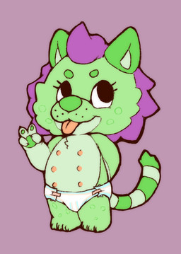 6_nipples age_regression ambiguous_gender anthro bleh blep clothing diaper eyebrows eyelashes feline_tail female fluffy fluffy_chest front_view fur gesture green_body green_ears green_fur green_pawpads hair hand_gesture lgbt_pride lime_fur loli long_tail looking_offscreen markings messy_hair multi_nipple nails nipples pawpads pink_nipples pink_tongue pride_colors purple_hair solo spots standing striped_markings striped_tail stripes tail tail_markings toddler tongue tongue_out transgender_pride_colors v_sign whisker_markings whisker_spots young young_anthro momiji-kun felid feline leopard mammal pantherine snow_leopard full-length_portrait hi_res portrait trans_(lore)