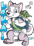 ageplay anthro clean_diaper clothed clothing diaper infantilism male roleplay solo tail wearing_diaper white_diaper marci_mcadam star_wars lokai canid canine canis domestic_dog husky mammal nordic_sled_dog spitz 2008 character_badge_(artwork)